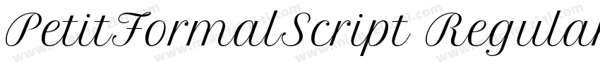 PetitFormalScript Regular 语言英文字体转换